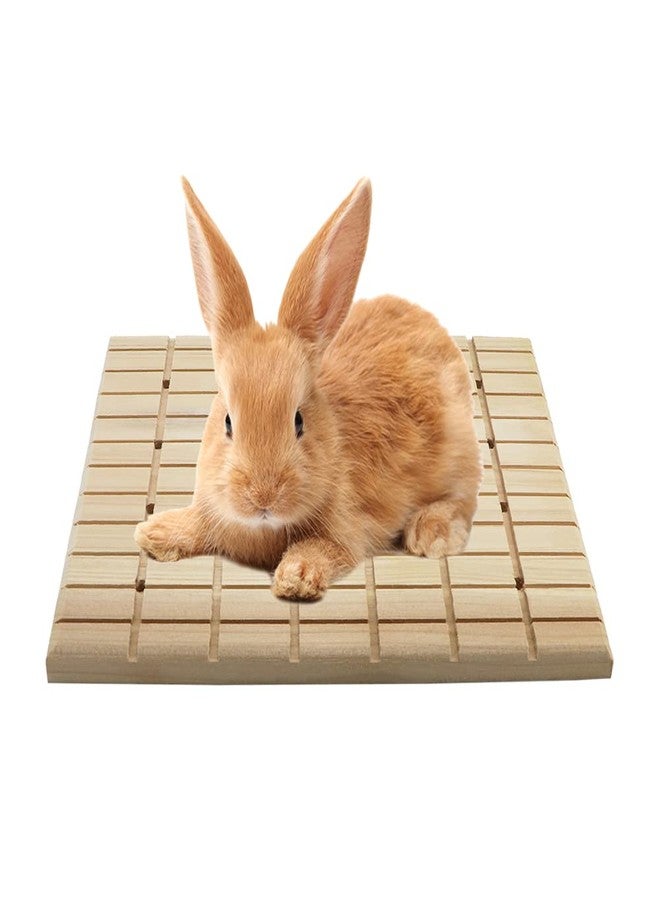 Litewoo Rabbit Scratch Board Claws and Teeth Care Wooden Chew Toys Bunny Chinchilla Guinea Pig Rabbit Antiskid Edible Natural Wood Pad - Image 1